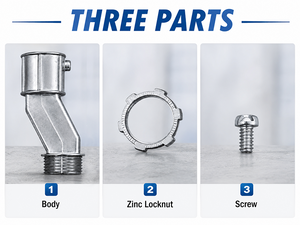MAKERELE EMT offset connector body locknut and screw components