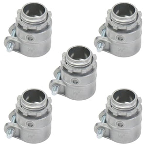 MAKERELE 1/2 in straight squeeze connector for flexible metal conduit, 5-pack