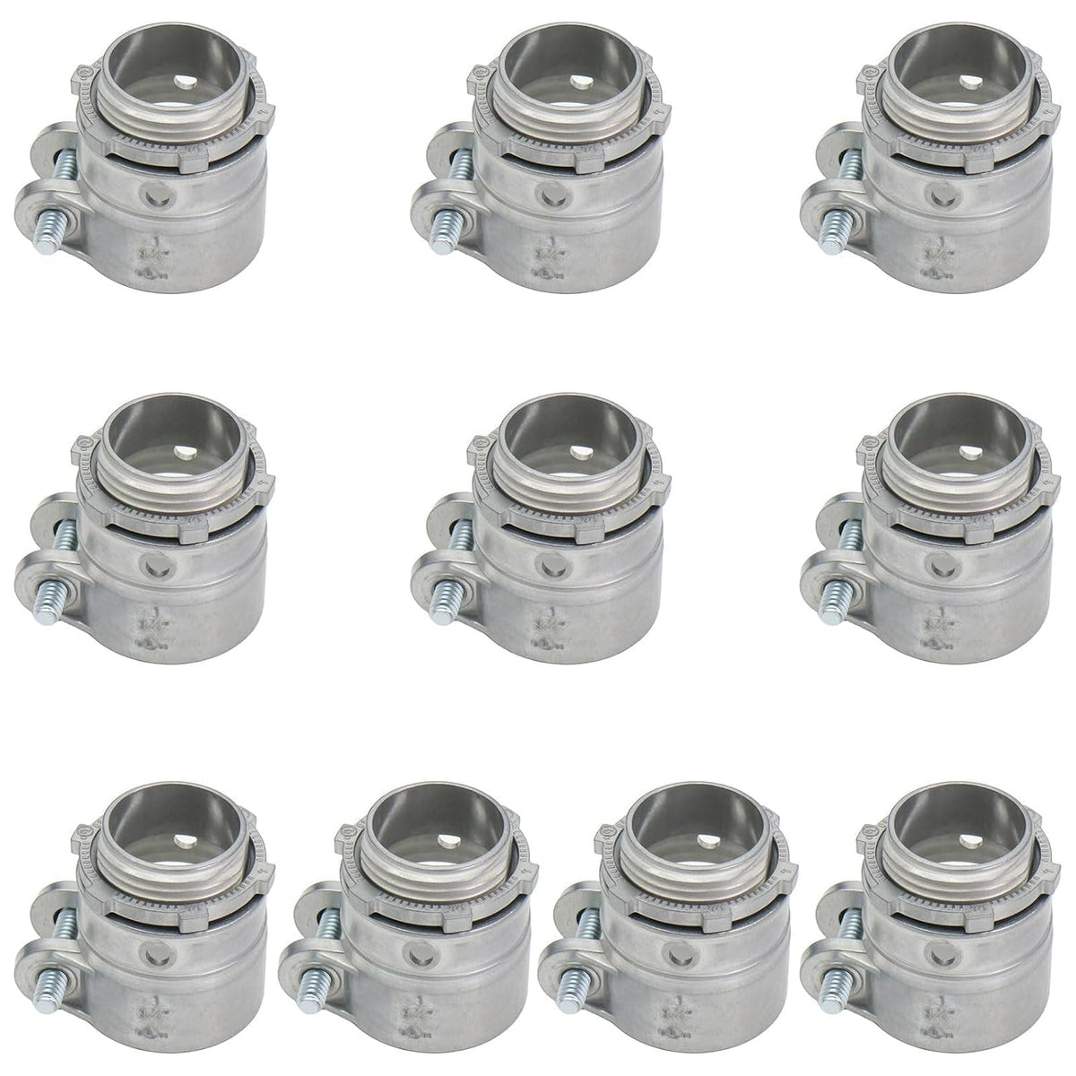 MAKERELE 3/4 in straight squeeze connector for flexible metal conduit, 10-pack