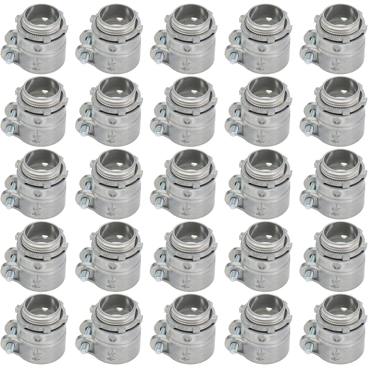 MAKERELE 3/4 in straight squeeze connector for flexible metal conduit, 25-pack