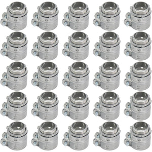 MAKERELE 3/4 in straight squeeze connector for flexible metal conduit, 25-pack