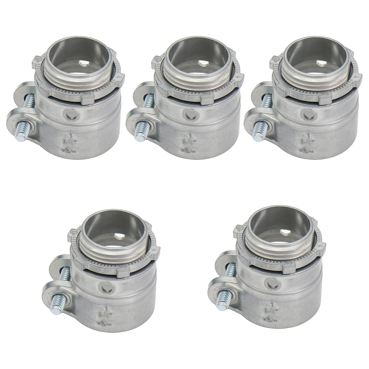 MAKERELE 3/4 in straight squeeze connector for flexible metal conduit, 5-pack