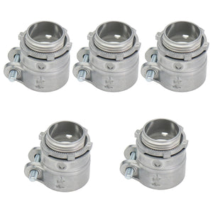 MAKERELE 3/4 in straight squeeze connector for flexible metal conduit, 5-pack