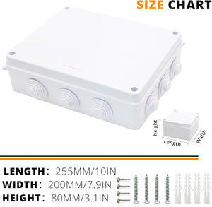 MAKERELE HR-RT 255 x 200 x 80 mm junction box size chart