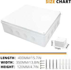 MAKERELE HR-RT 400 x 350 x 120 mm junction box size chart