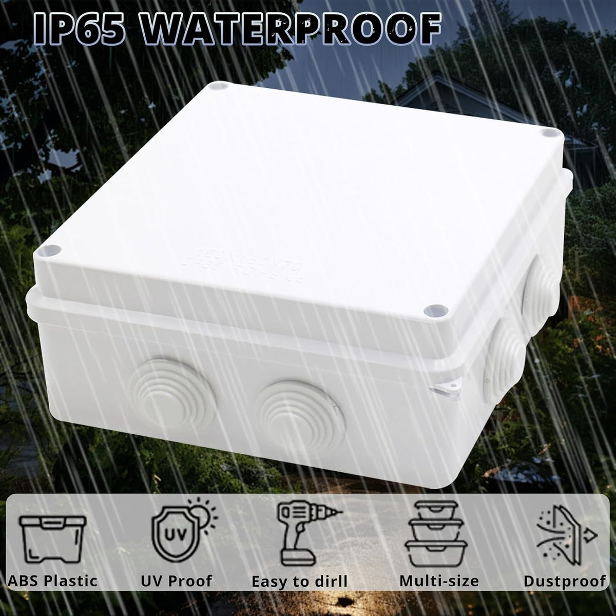 MAKERELE rectangular HR-RT IP65 junction box outdoor use reference