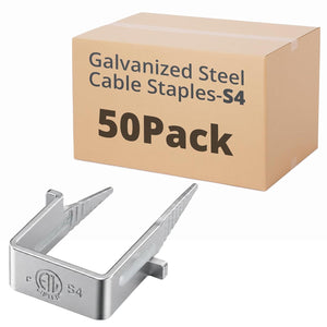 MAKERELE S4 galvanized metal cable staples for 14/2 to 10/4 cable