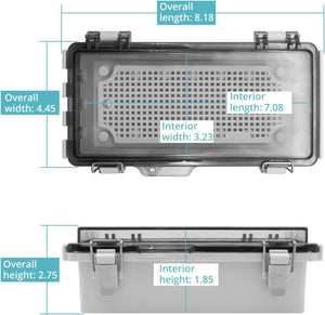 Compact transparent cord connection enclosure dimensions