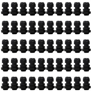 MAKERELE black NPT 3/8 inch cable glands 50-pack