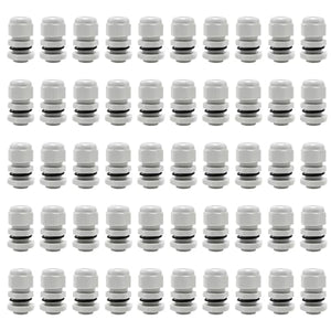 MAKERELE grey NPT 3/8 inch cable glands 50-pack