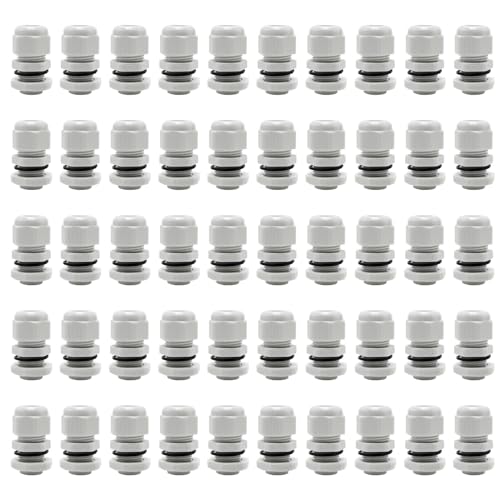 MAKERELE grey NPT 3/8 inch cable glands 50-pack