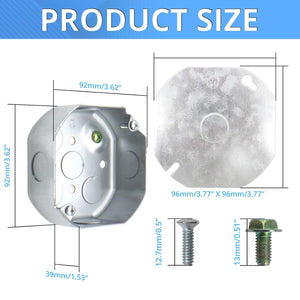 4-inch octagon electrical box and cover dimensions