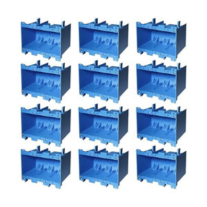 MAKERELE blue 3-gang old work electrical outlet box, 12-pack