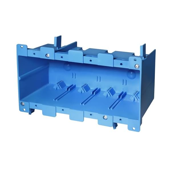 MAKERELE blue 4-gang 71 cu in old work electrical outlet box, 1-pack