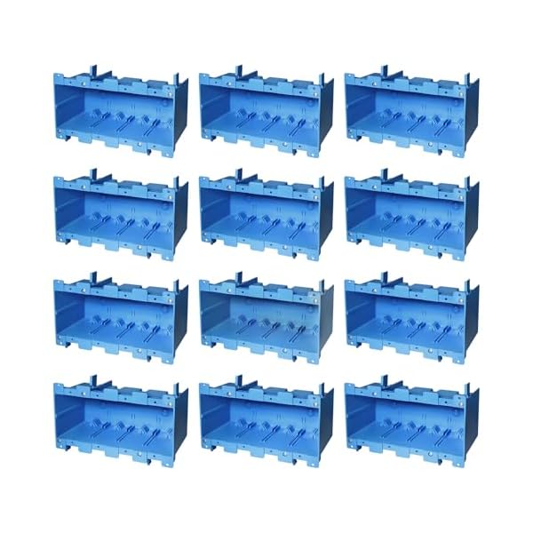 MAKERELE blue 4-gang 71 cu in old work electrical outlet box, 12-pack