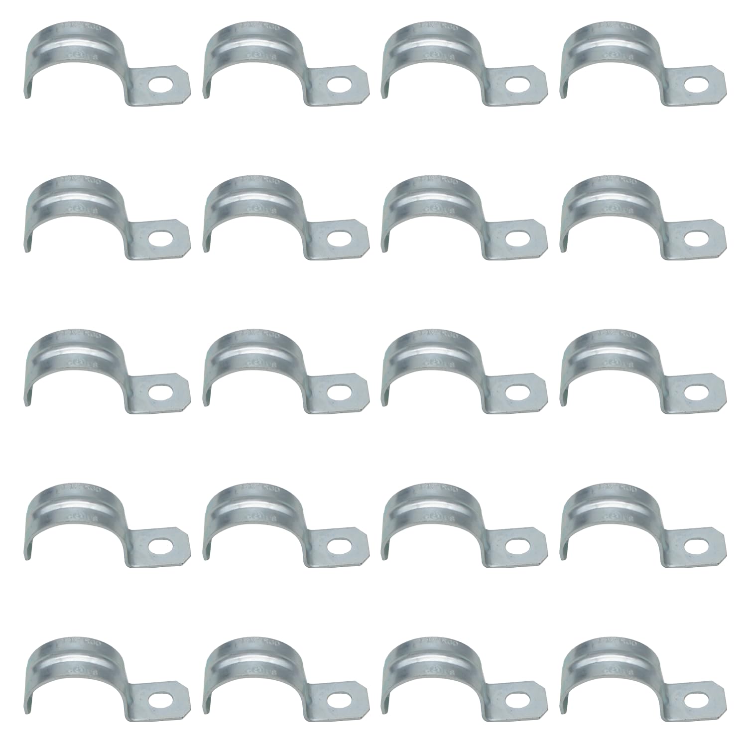 MAKERELE 1-1/2 inch zinc-plated steel one-hole rigid conduit strap, 20-pack