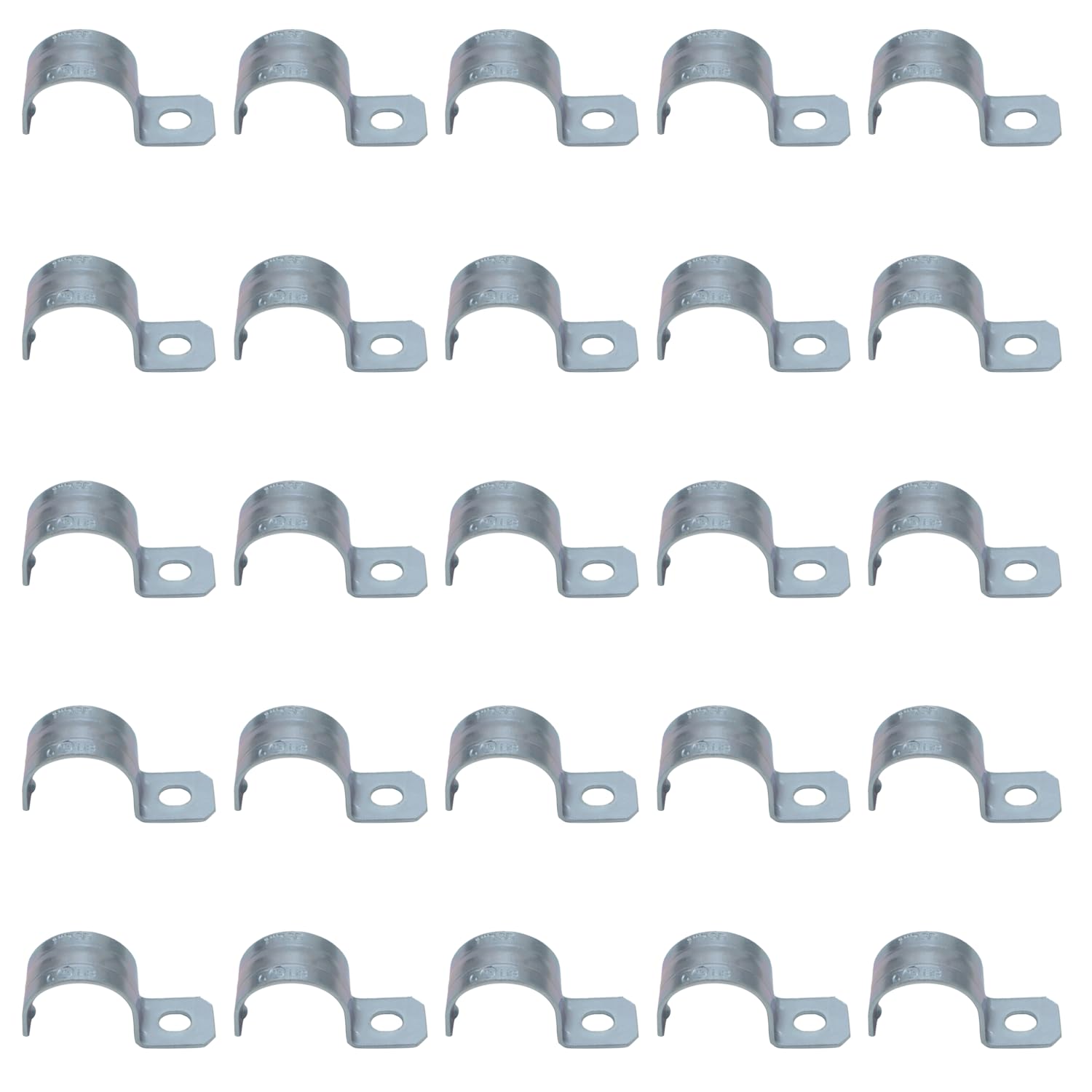 MAKERELE 1 inch zinc-plated steel one-hole rigid conduit strap, 25-pack