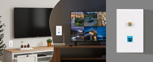 RJ45 and coaxial wall plate in a home media application