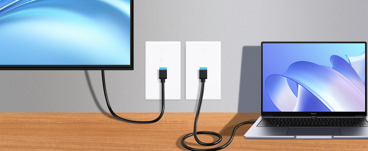 RJ45 keystone wall plate in a home networking application