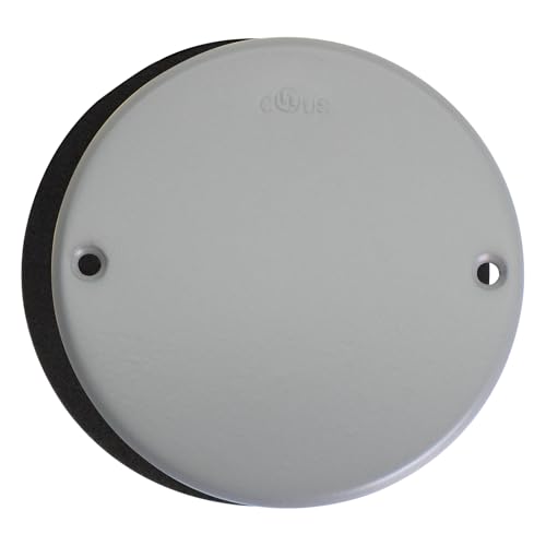 MAKERELE gray round weatherproof metallic blank device cover