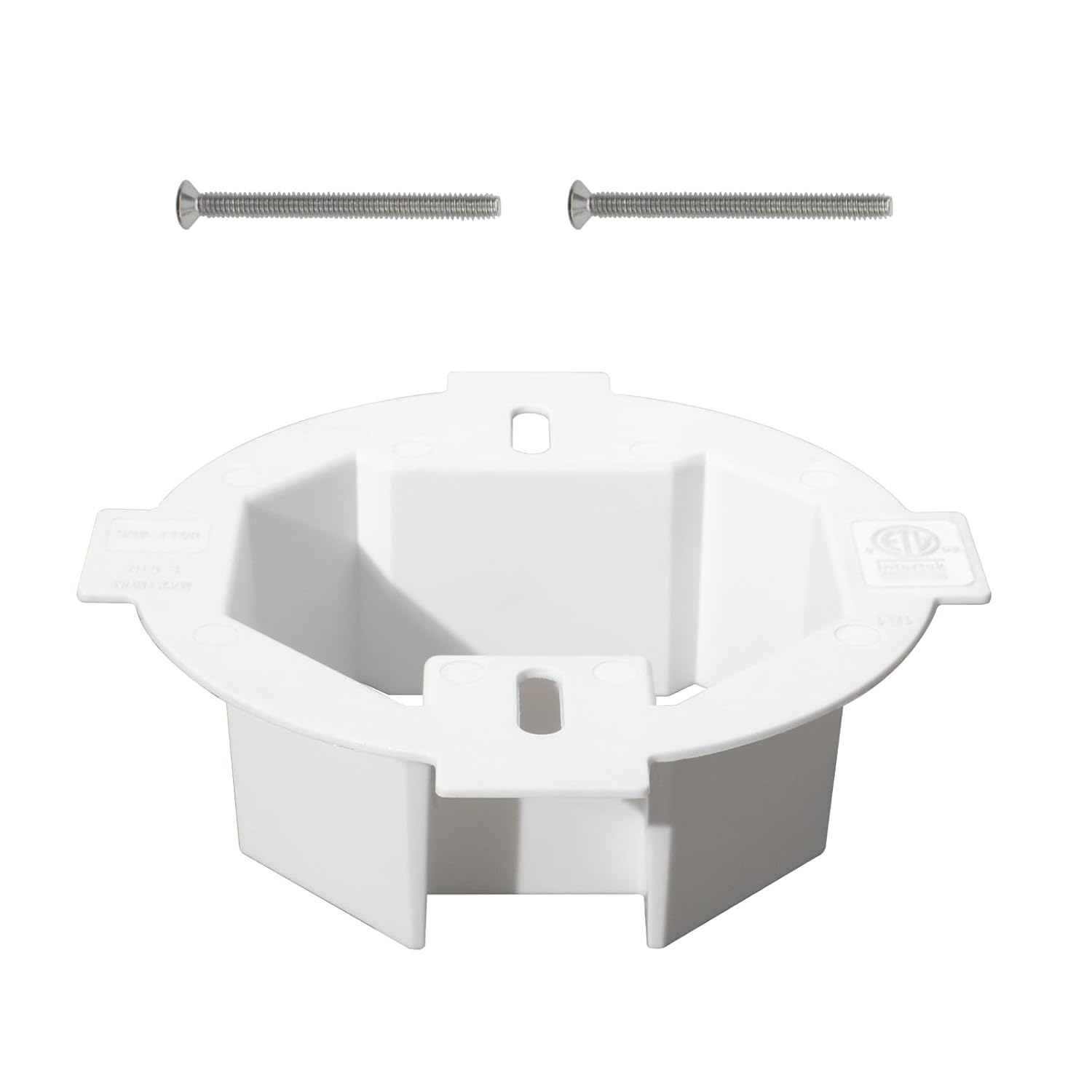 MAKERELE round white non-metallic electrical box extender