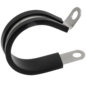MAKERELE 3/8 inch 304 stainless steel rubber-cushioned cable clamps, 15-pack