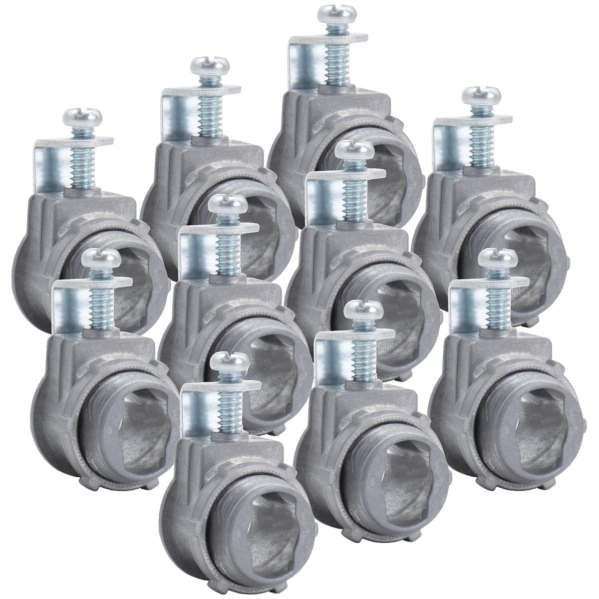MAKERELE 3/8 in. FMC saddle connector for 1/2 in. knockout, 10-pack