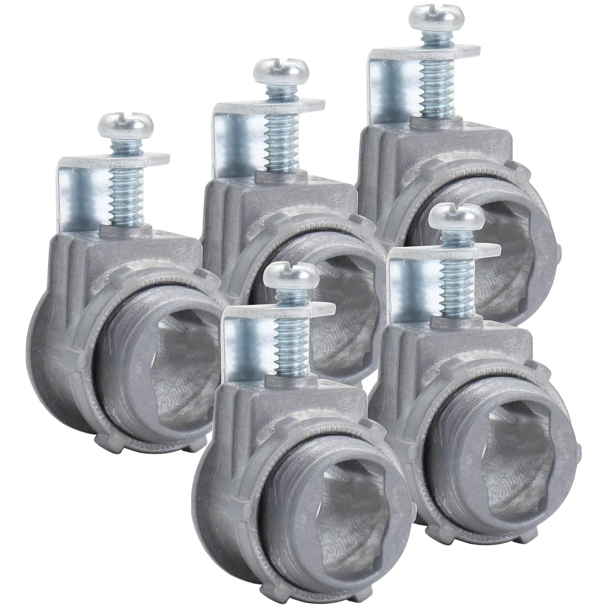 MAKERELE 3/8 in. FMC saddle connector for 1/2 in. knockout, 5-pack