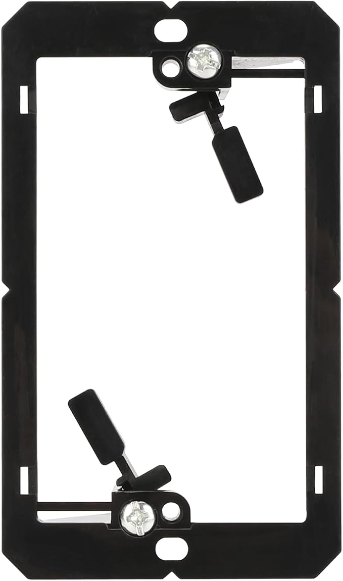 MAKERELE black single-gang low-voltage mounting bracket