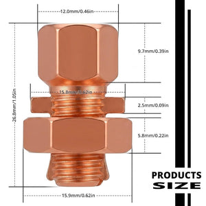 TJ-16 brass split-bolt connector dimensions