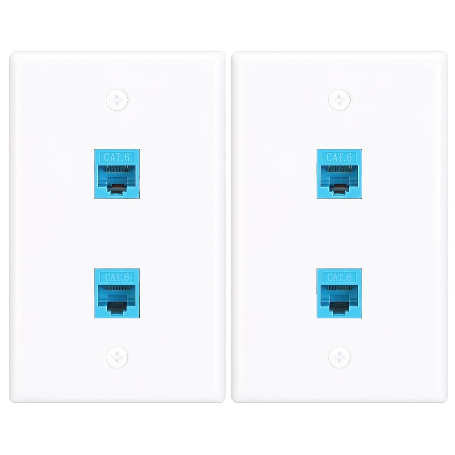 MAKERELE two-port RJ45 keystone Ethernet wall plate