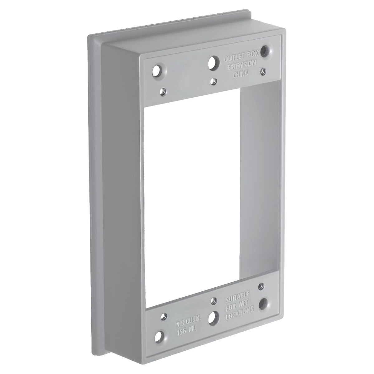 MAKERELE gray 1-Gang weatherproof electrical box extension ring