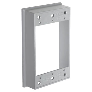 MAKERELE gray 1-Gang weatherproof electrical box extension ring