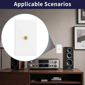 Application examples for white coaxial wall plates