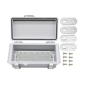 MAKERELE IP67 grey cover waterproof junction box 7.9 x 3.9 x 2.8 in with metal latches