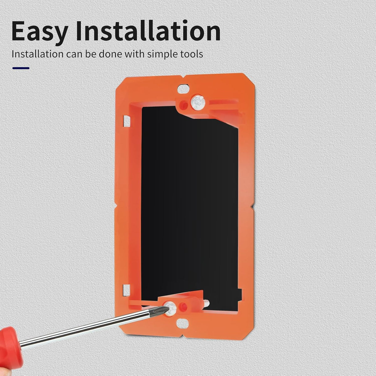 MAKERELE orange single-gang low-voltage mounting bracket installation