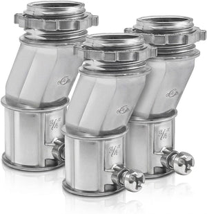 MAKERELE 3/4 inch EMT offset connector, zinc alloy, 3-pack