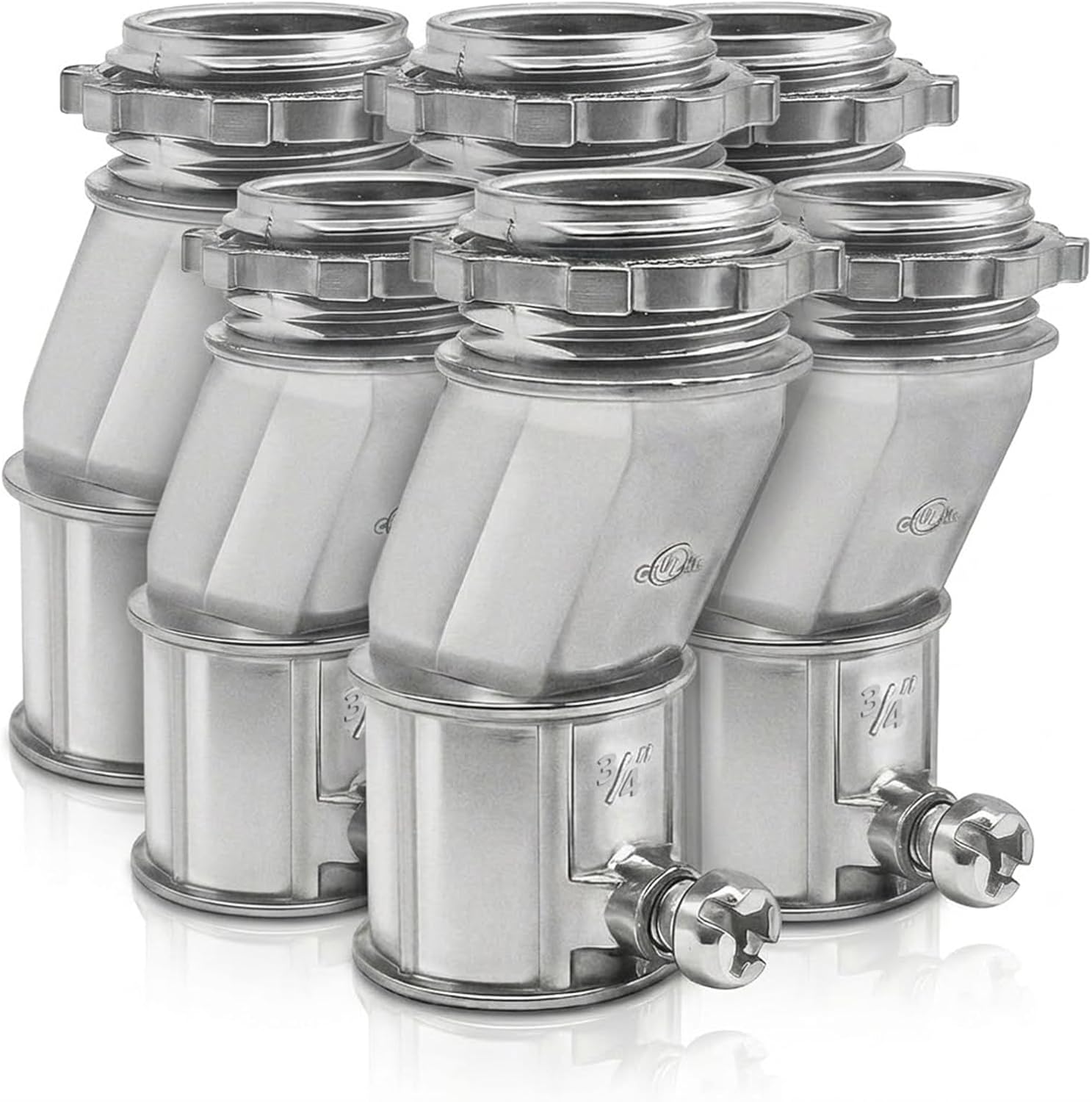 MAKERELE 3/4 inch EMT offset connector, zinc alloy, 6-pack