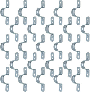 MAKERELE 3/4 inch zinc-plated steel two-hole EMT conduit strap, 25-pack