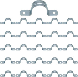 MAKERELE 1 inch zinc-plated steel two-hole EMT conduit strap, 25-pack