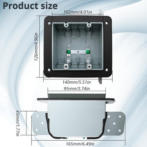 MAKERELE 2-gang vapor barrier electrical box dimensions